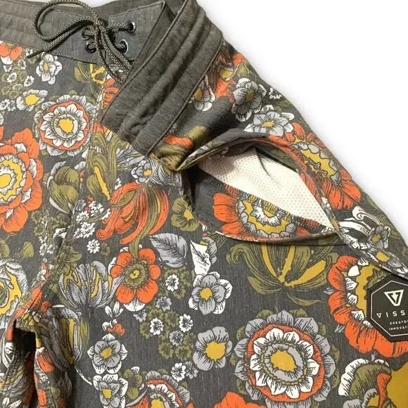 NEW Vissla Floral Trend Muy Muy Bueno Stretch Size 38 Mens Boardshort Womens - Picture 9 of 14